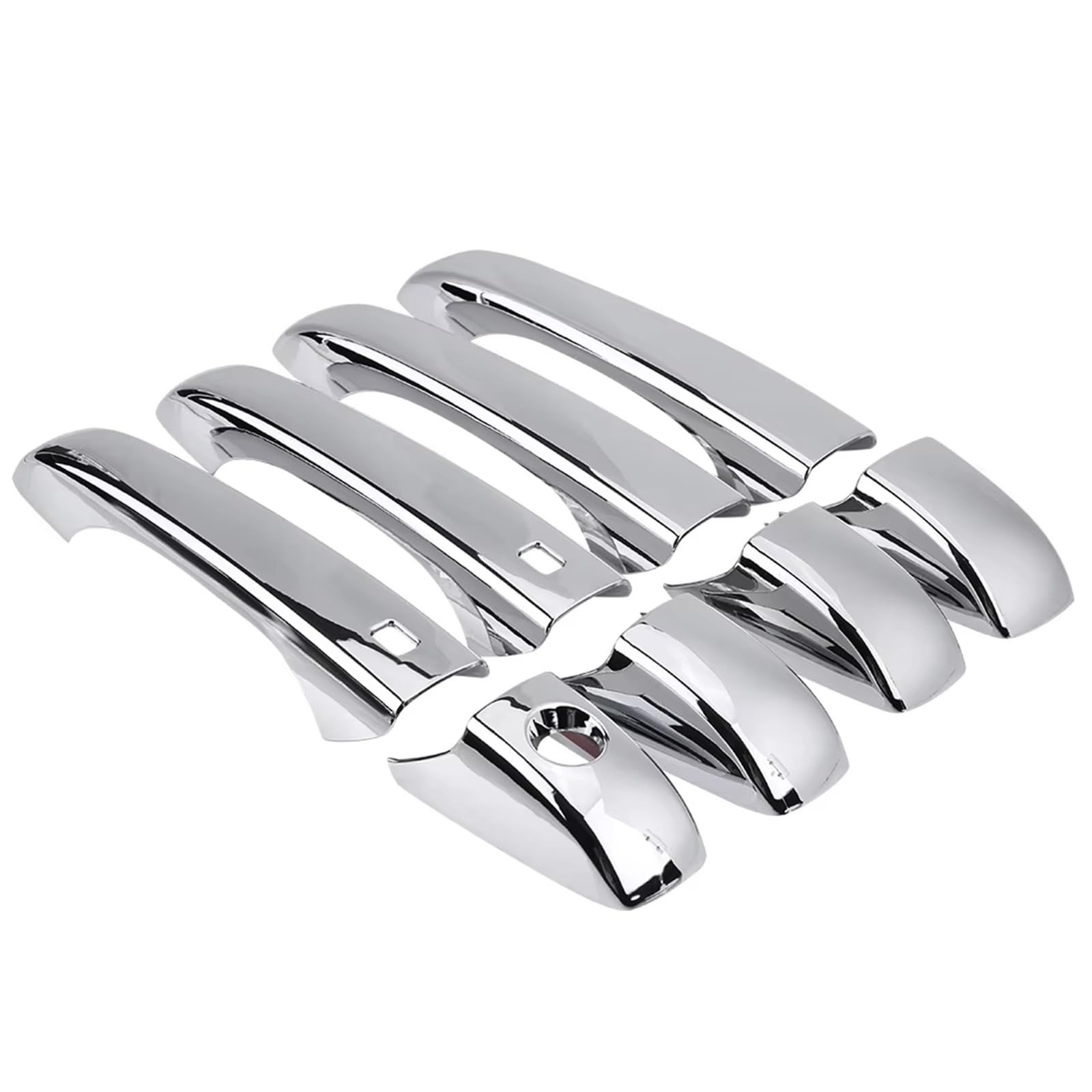 NingRuiBhd Car Sliding Outer Door Handle for Jeep for Grand for Cherokee for WK2 2011-2017 8Pcs Chrome 4 Door Handle Covers