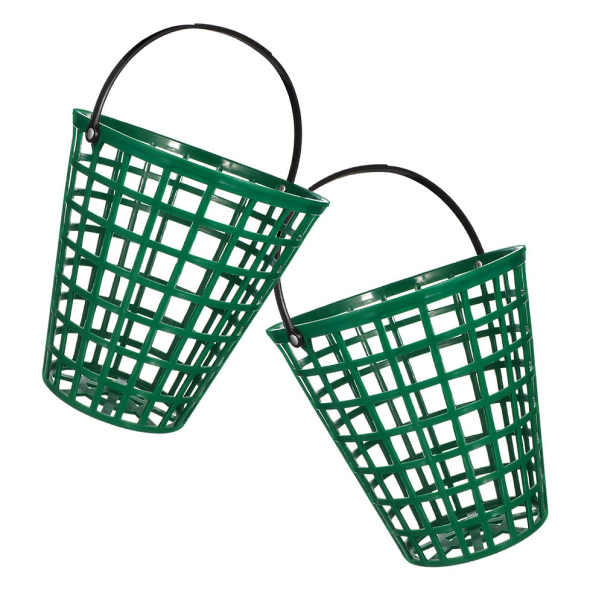PRETYZOOM Cesta Organizadora de Balones de Golf de Plástico 2 Piezas | Verde, Capacidad para 100 Unidades, Portátil y Resistente, para Jardín y Organización de Bolas