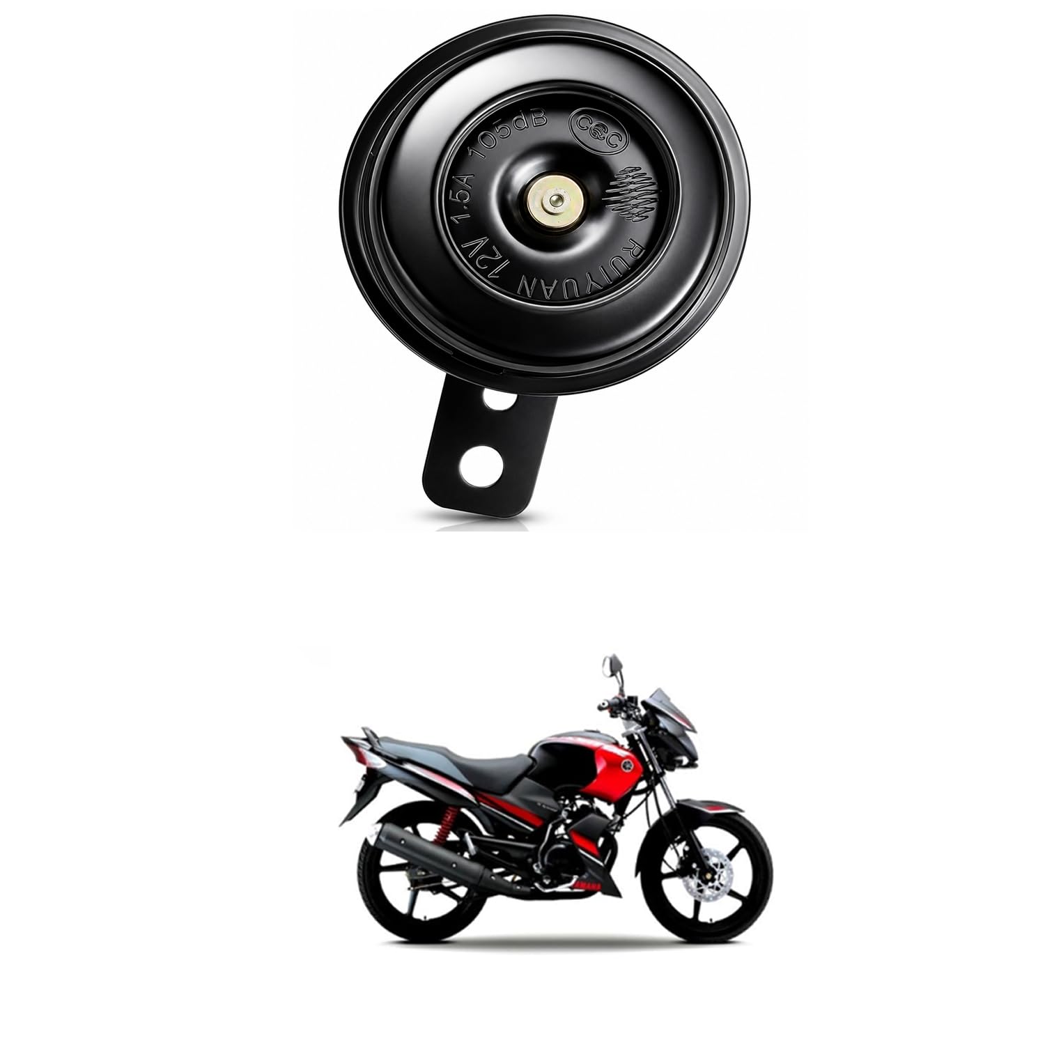 Universal 12V Single Disc Horn | 105dB Super Loud Electric Horn | Waterproof Metal Body | Universal Fit for Cars, Bikes, Scooters & SUVs | Black Comfortable With Gladi-ator-image-6