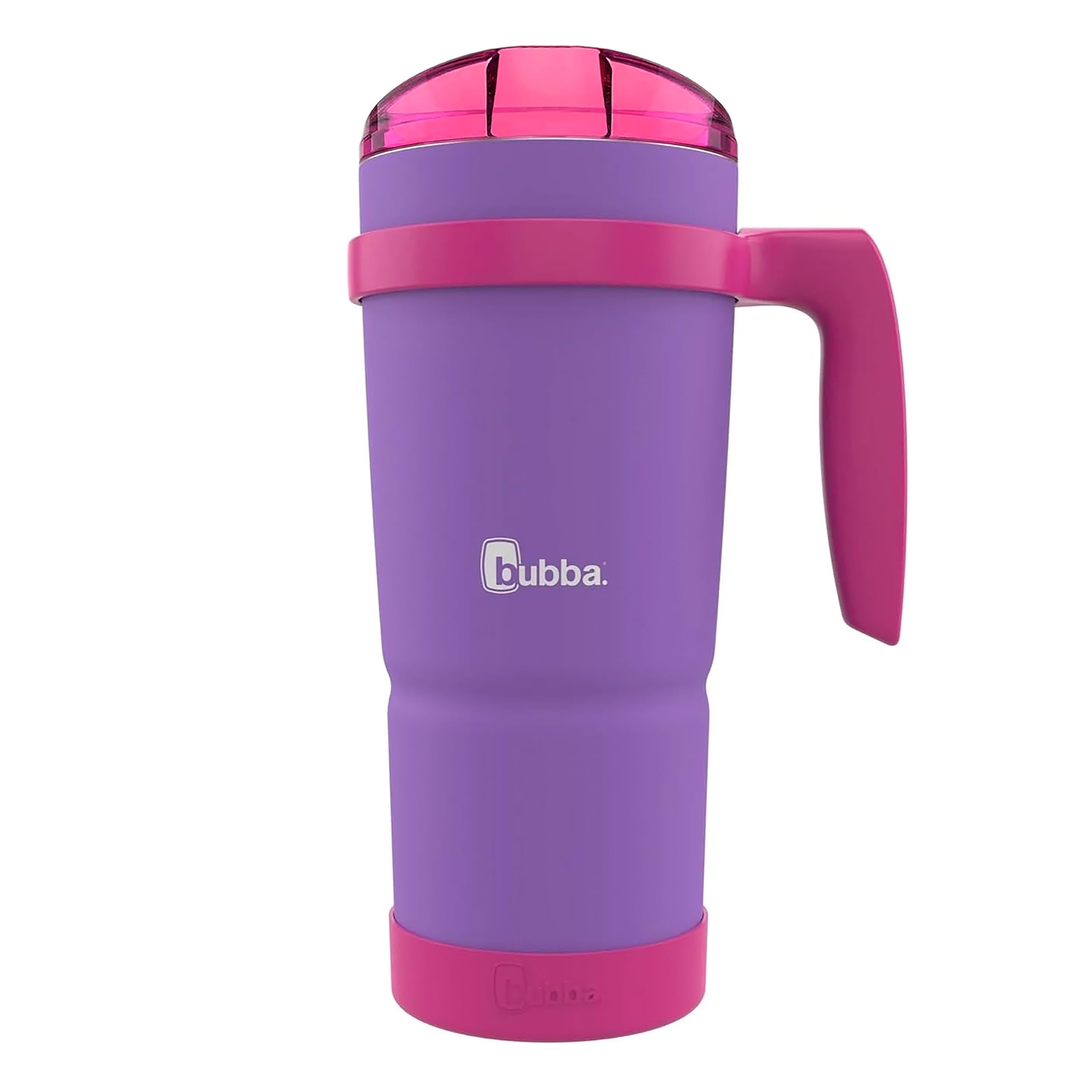 Envy S Vacuum-Insulated Stainless Steel Tumbler with Lid and Straw, 32 oz – Removable Bumper and Handle – Sweat Resistant and BPA-Free - Ideal for Work, Travel or Poolside - Juicy Grape