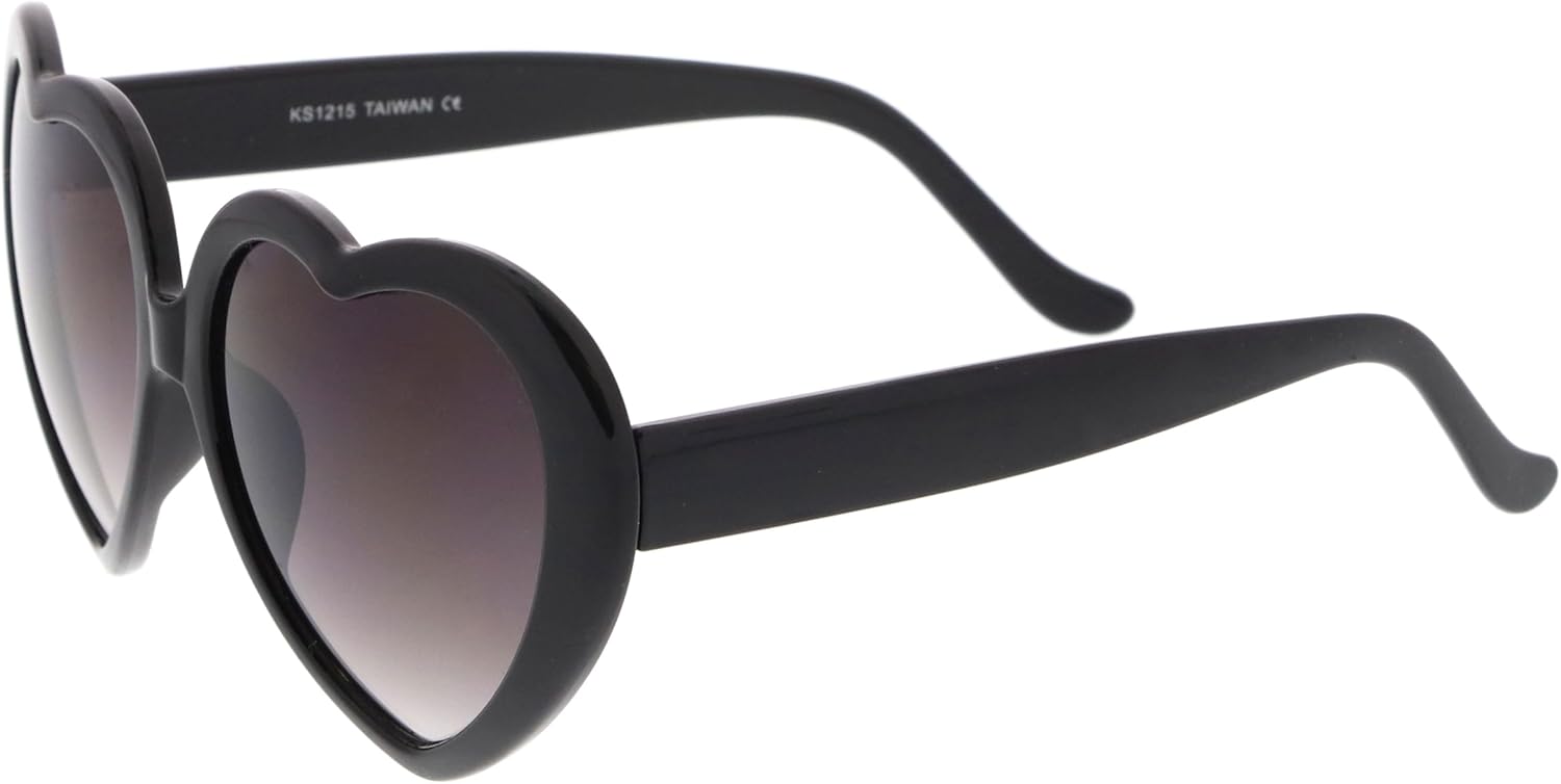 zeroUV Oversized Heart Shaped Sunglasses UV400 Cute Trendy Love Fashion Eyewear for Women 52mm - Image 3