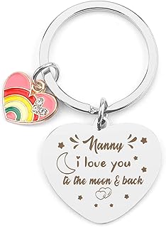 Nanny Gifts Mothers Day Gifts for Nanny Nanny Keyring Nanny Gifts from Grandchildren Nanny Presents Nanny Birthday Christmas Thansgiving Gifts Mothers Day Keyring Presents for Nanny from Grandchildren