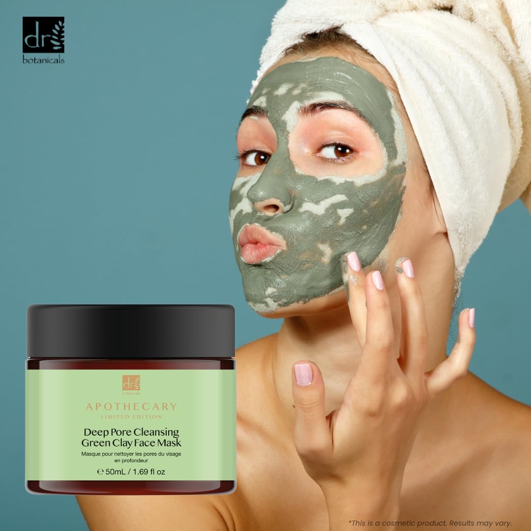 Dr Botanicals Deep Pore Cleansing Green Clay Face Mask 50ml, 50 ml (Pack of 1) - Image 3