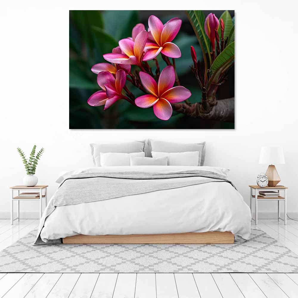 WUFIEA Semplice arte botanica Stampe su Canvas Petali di polvere per Camera da Letto Agriturismo Soggiorno Bagno(Policrome in)-60x90cm Incorniciato