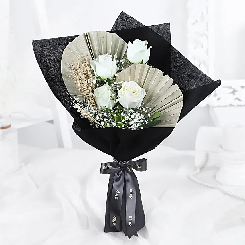 FNP Live Flower Bouquet of 4 Roses In Premium Packing For Birthday Gift, Anniversary Gift, Wedding Gift, Congratulations Gift & Gift For Special Occasions (Same Day Delivery)-image-37