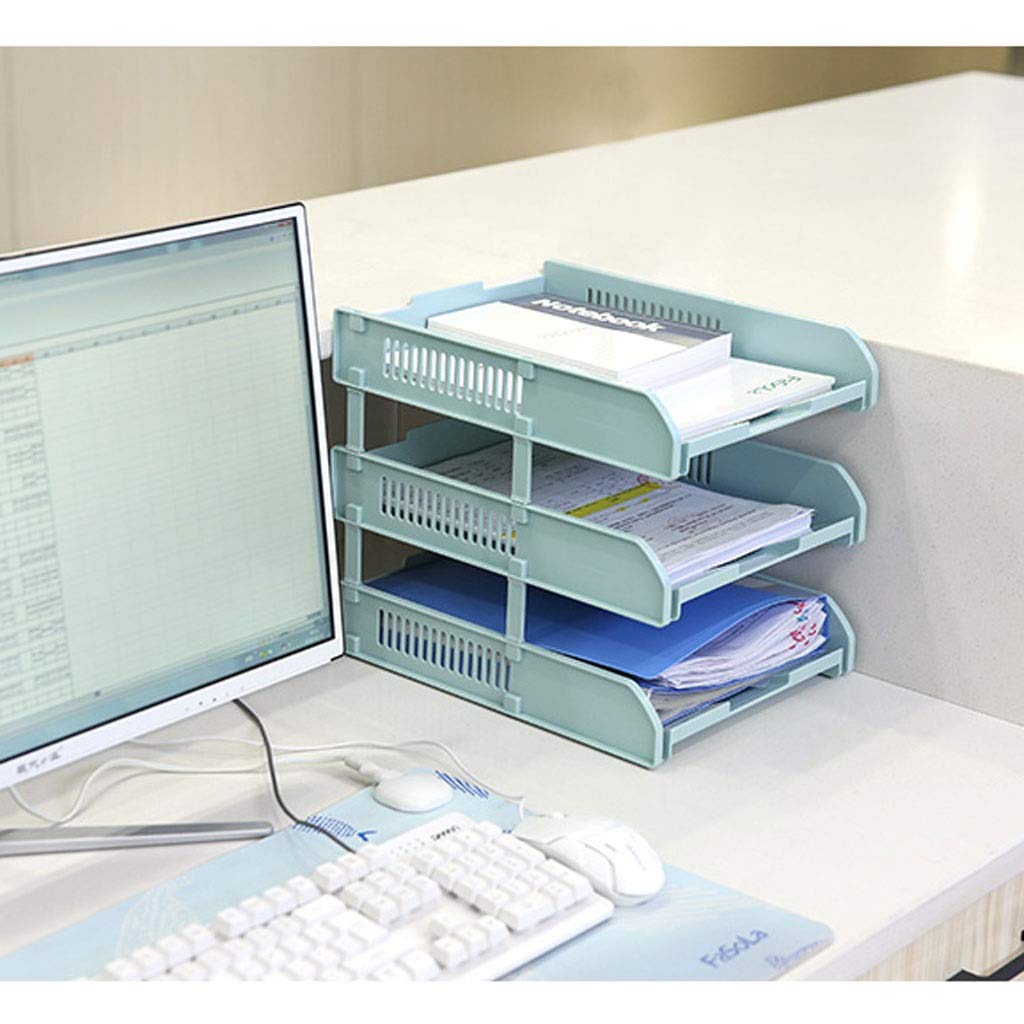 Portadocumenti da scrivania, Supporto for Documenti Multistrato, Cestino portaoggetti Multifunzionale, Materiale for Ufficio, Supporto for A4, Vassoio Portadocumenti Semplice(L)