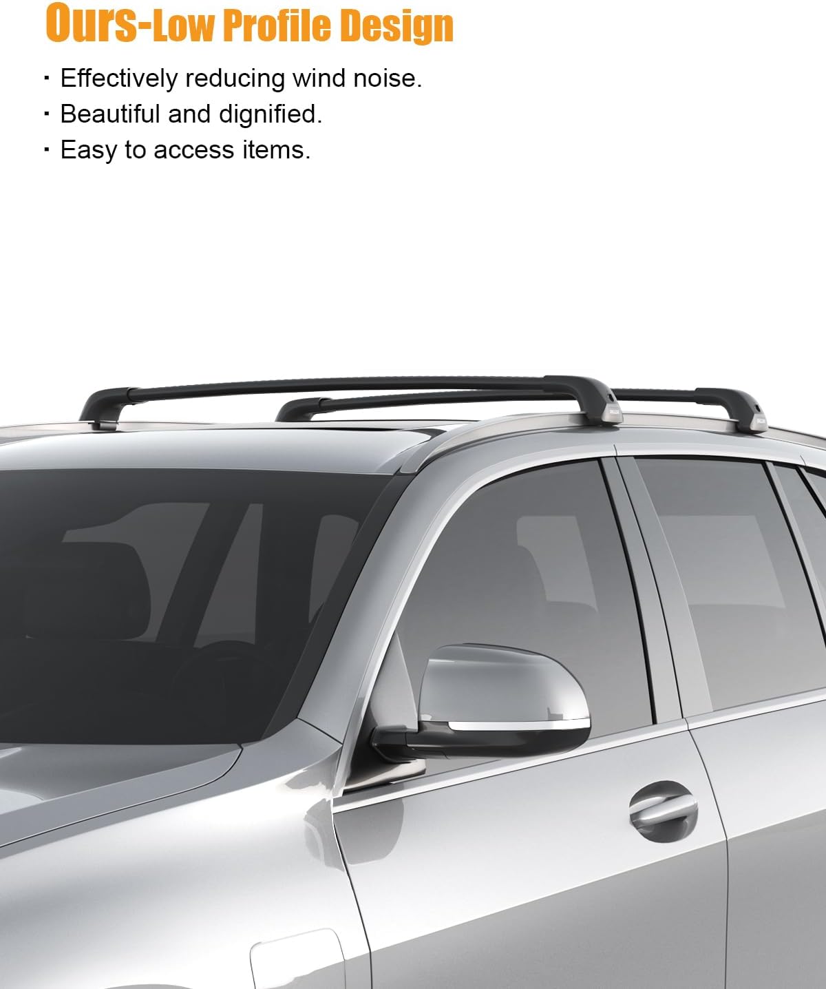 KINGGERI 330lb Lockable Roof Rack Cross Bars Compatible with BMW X5 G05 2019-2026 with Flush Side Rails, Heavy Duty Rooftop Aluminum Roof Rails Crossbars Cargo Anti-Theft Luggage Accessories