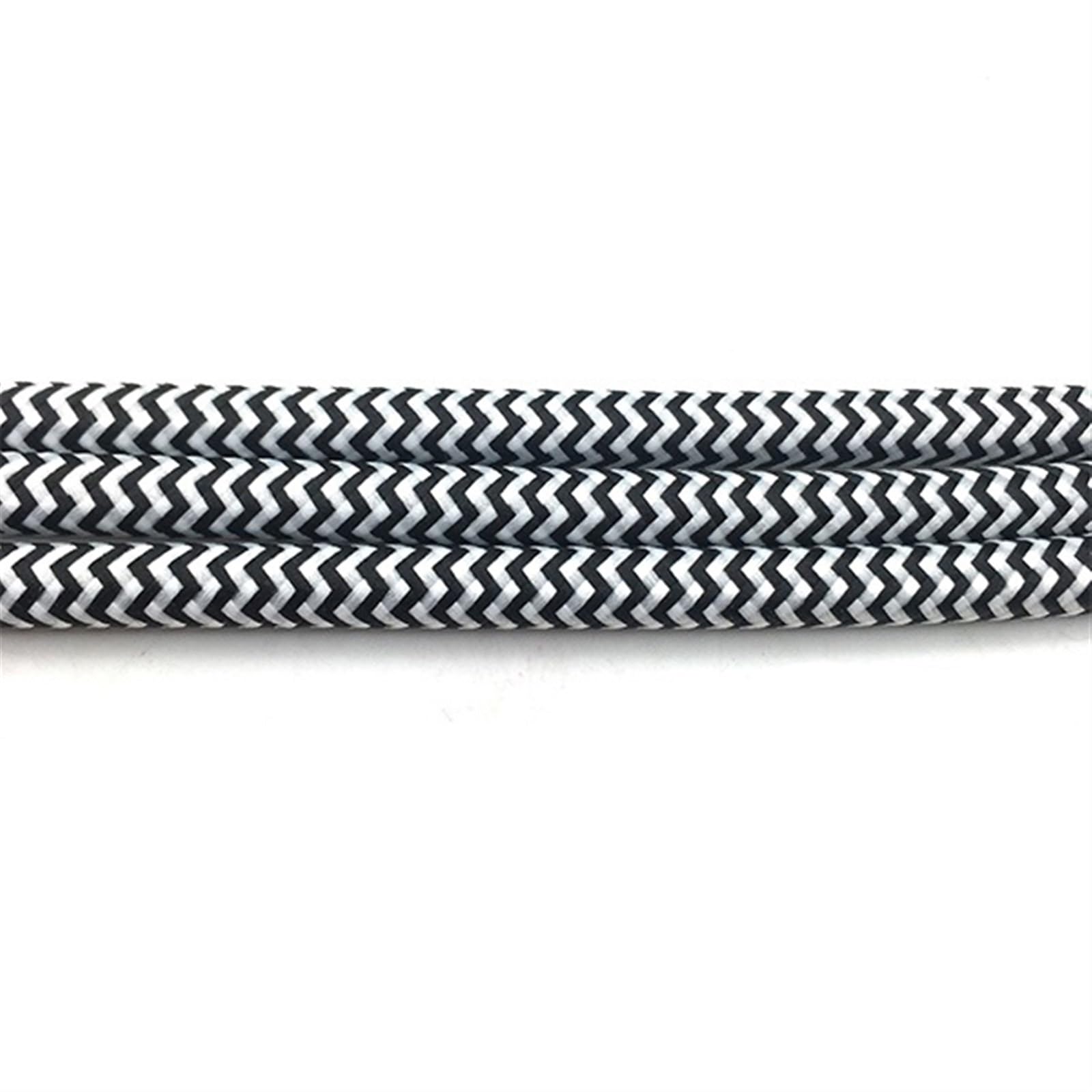 Draht, Lampenkabel im Vintage-Stil, geflochten, 2 x 0,75 mm, 300 V, W, mehrfarbig(Black and White,10Meter)