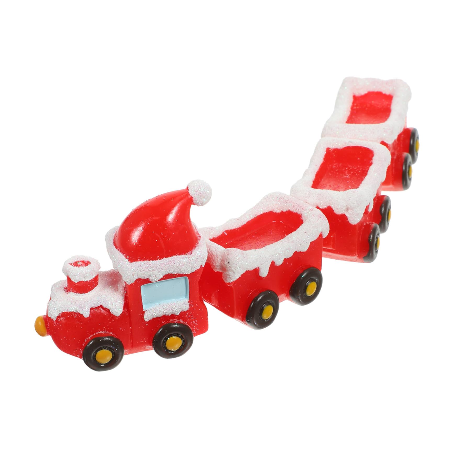 Mikikit 5 Set Ornamenti Del Treno Di Natale Figurina Cervo Scena Del Villaggio Di Natale Micro Articoli Natalizi Arredamento Natalizio Accessori Miniatura Di Natale Resina