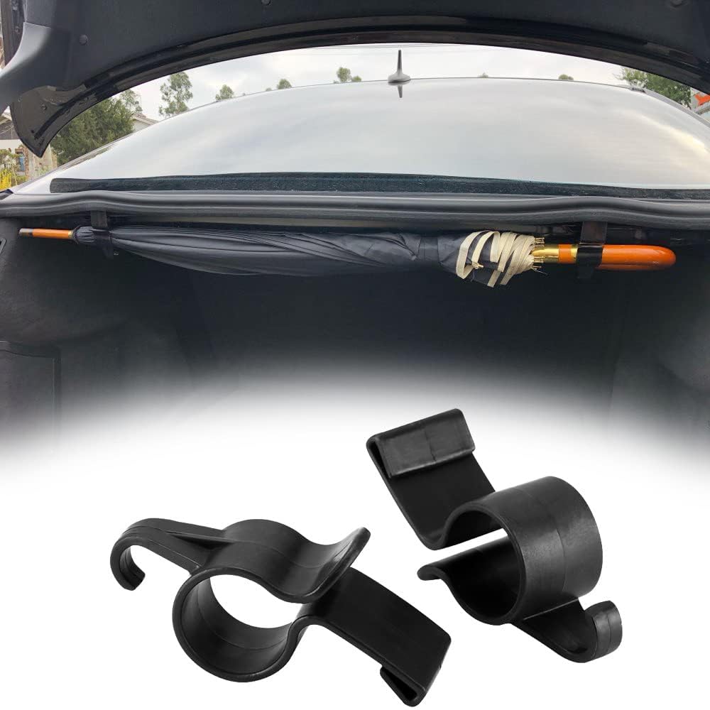 VAPORVERSE 2 Pcs Car Trunk Umbrella Holder for Mitsubishi Lancer Sportback X (GS44S) 2007-2011, Rear Boot Organizer Clip Hook Storage Hanging Bracket Auto Interior Accessory