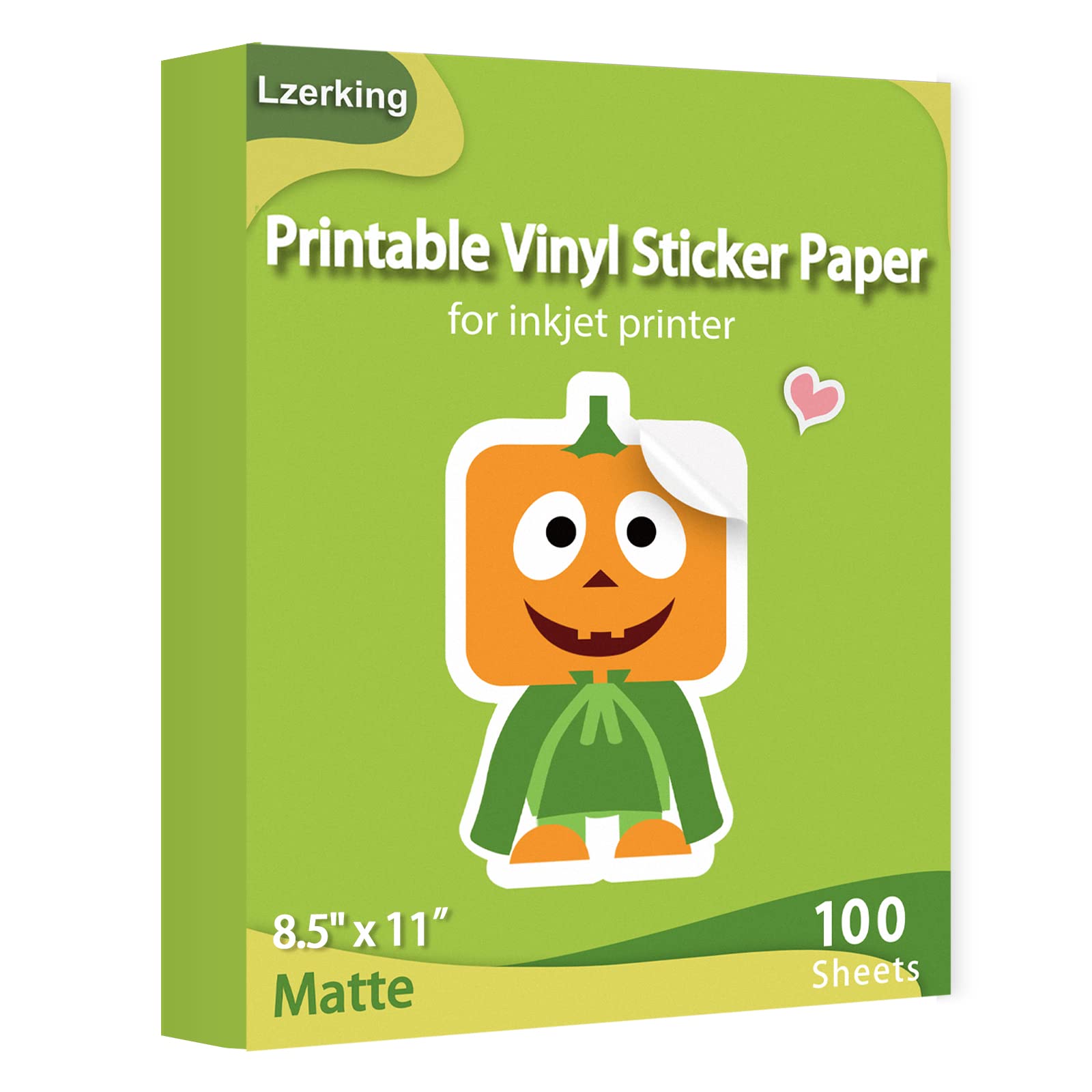 Buy Printable Vinyl Sticker Paper For Inkjet Printer 100 Sheets Matte 