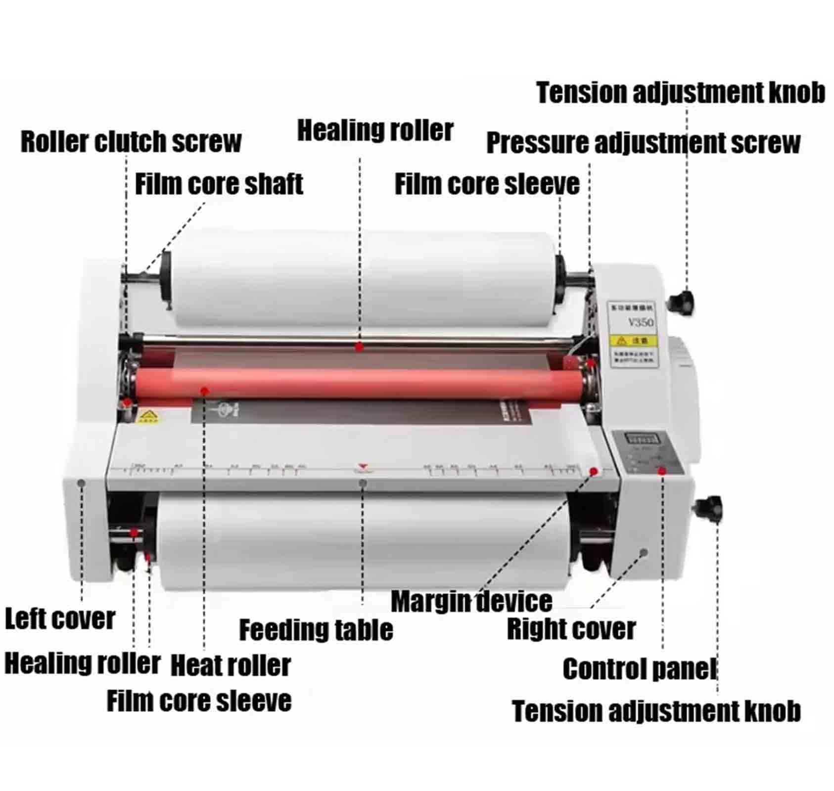 Plastificatrice a Caldo/Freddo da 350 mm, plastificatrice monofacciale/bifacciale, plastificatrice Termica per Ufficio e Scuola, plastificazione a Caldo e a Freddo.,