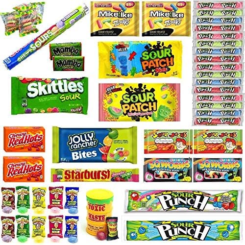 Ultimate Sour Candy Bundle - 50 Packages of Candy - Over 15 Different Varieties of Candy (Including Sour Patch Kids, Warheads, Sour Skittles, Sour Punch Straws & More)