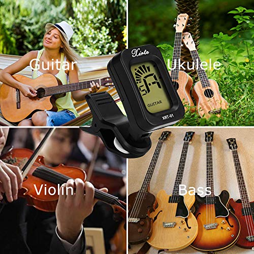 guitar accessories kit include acoustic strings tuner capo 3-in-1 restring tool picks pick holder bridge pins nuts amp saddles finger protector chord chart 58pcs