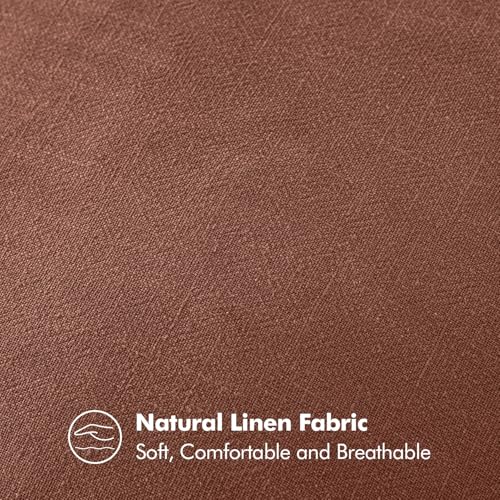 Image of MIULEE Decorative Linen Pillow Covers 20x20 Inch Autumn Glaze Boho Farmhouse Neutral Couch Throw Pillows for Bed Pack of 2 Accent Modern Pillowcase Sofa Livingroom Home Decor