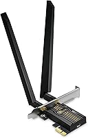 Vista 7 de TP-Link Tarjeta PCIe WiFi AC600 para PC de escritorio, tarjeta de red interna inalámbrica de doble banda (Archer T2E) Antena de alta ganancia
