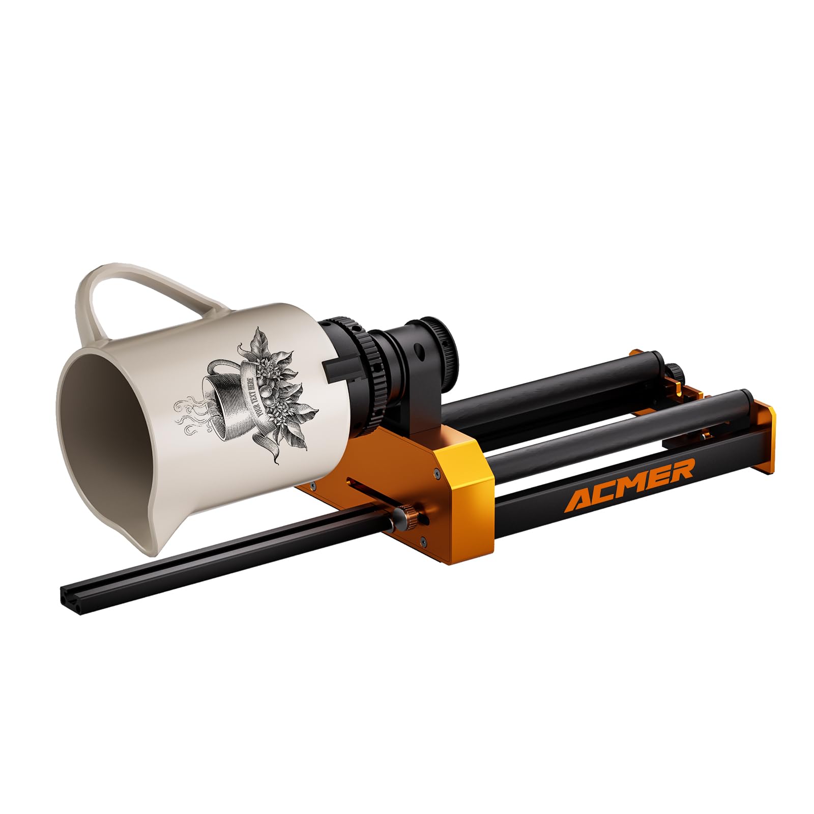 ACMER M4 Rouleau rotatif laser rotatif à axe Y 360° avec espace de gravure de 3 à 150 mm, pour objets cylindriques et bagues, convient pour ACMER et la plupart des graveurs laser
