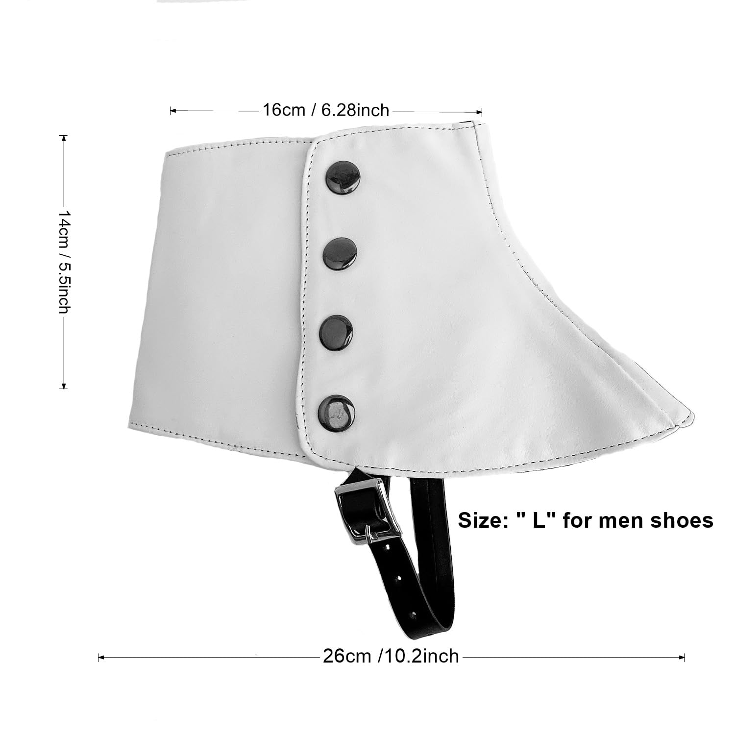 Gangster Spats 20s Stivali In Pelle Da Uomo Snap Spats Stile Vintage Dapper Uomini Ghette Spats Accessori Costume