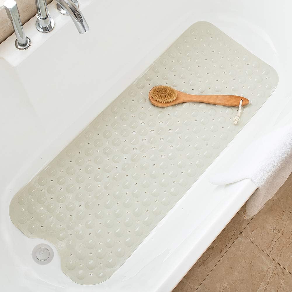 TreeBud Extra Long Bathtub Mats for Shower Tub, Non-Slip Bath Mat Shower Mat with Suction Cups