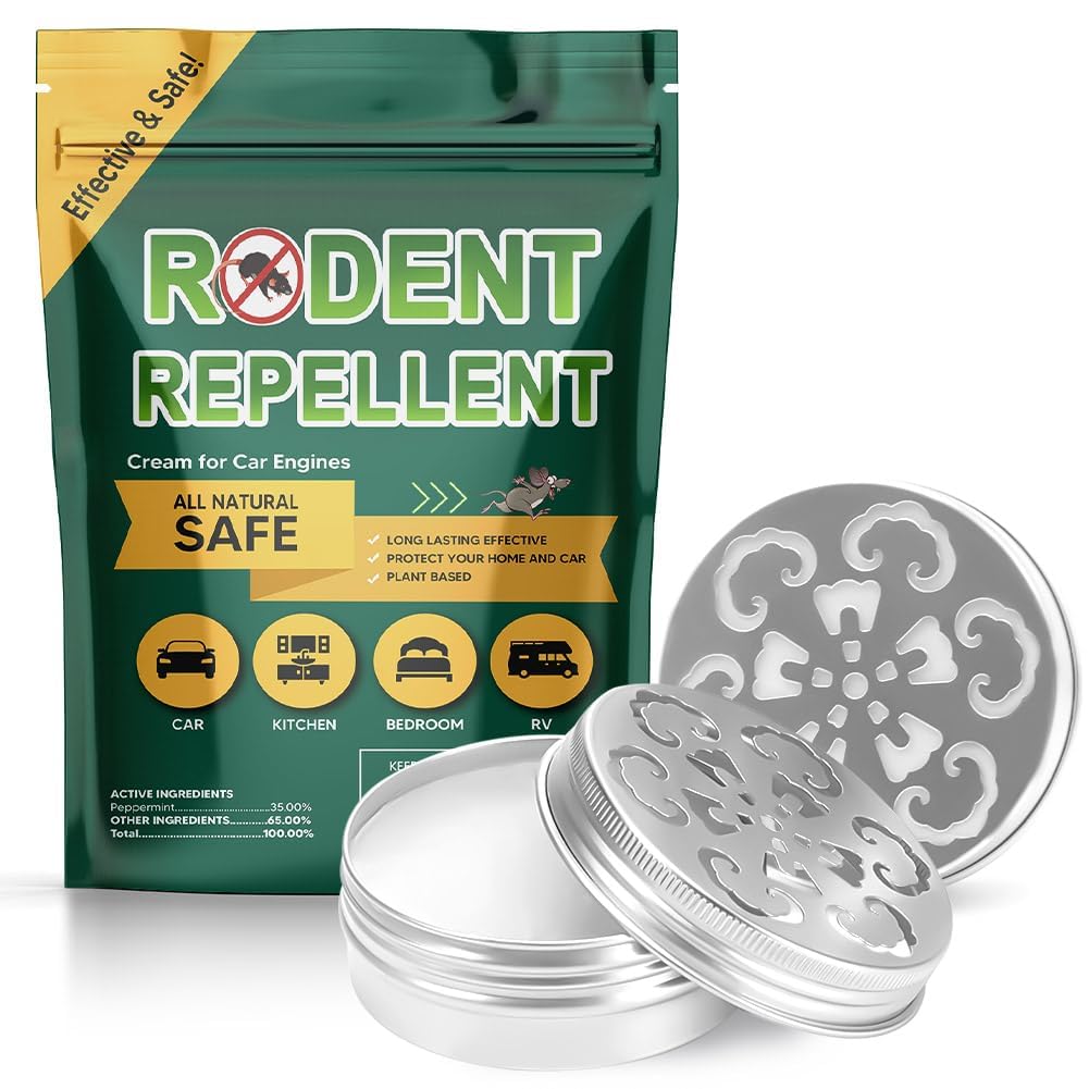 Rodent Repellent for Car Engines, Mouse Repellents for Car, Pest Repellant, Cars Rodent Repellent Under Hood, Keeping Rodents Out of House, Peppermint to Repel Mice and Rat Repellent-2P