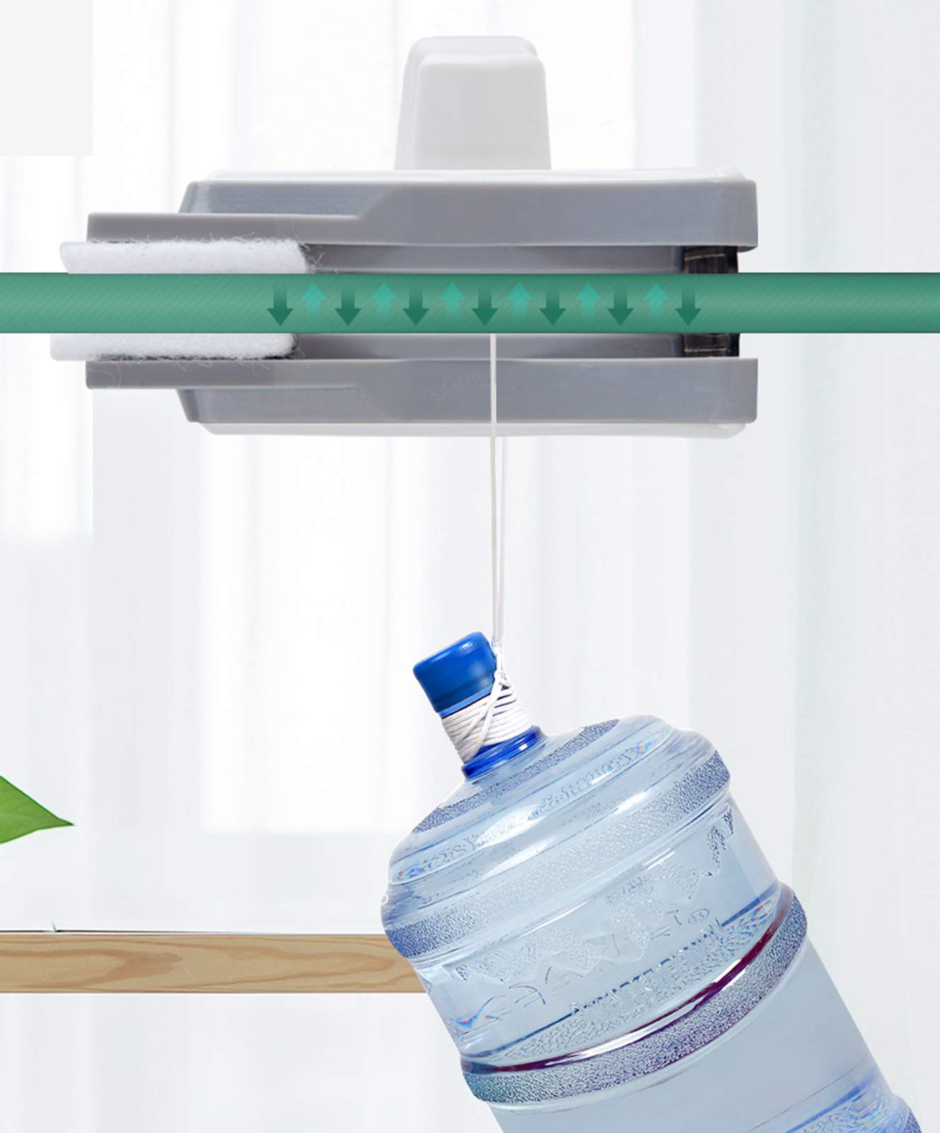 Limpiador de Ventana Magnético con Cuerda Anti-caída, Anti-pellizco, Limpiador de Cristales de Limpiaparabrisas para Ventanas de Acristalamiento de 16-30mm de Grosor