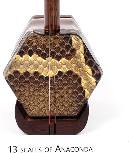 Miniatura 14 de Chinese Erhu - Violín violín de palisandro de 2 cuerdas con DVD, colofonia, puente, estuche rígido, etc. Perfecto para principiantes (BS3997B)