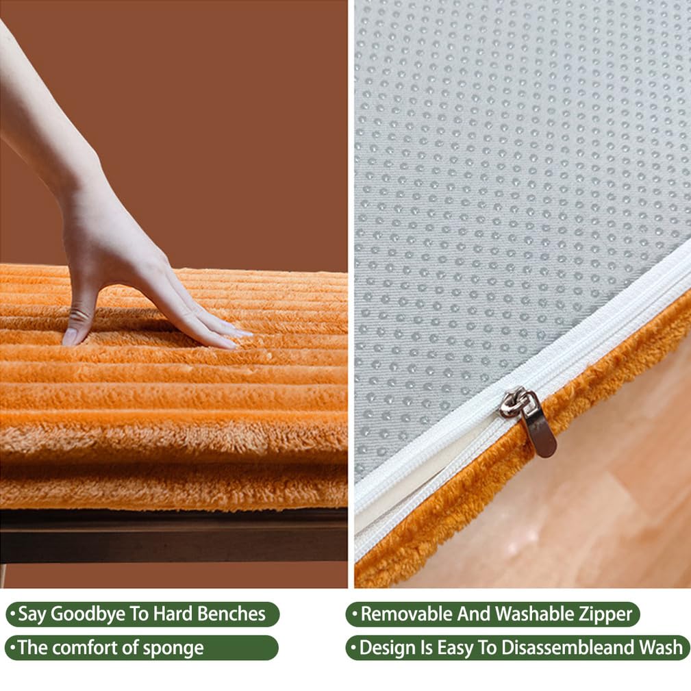 Sitzaufla - Cuscino antiscivolo per panca rimovibile, morbido, 200 x 45 x 5 cm, con cordoncino di ricambio, per tavolo da patio, banca, kissen, per esterni