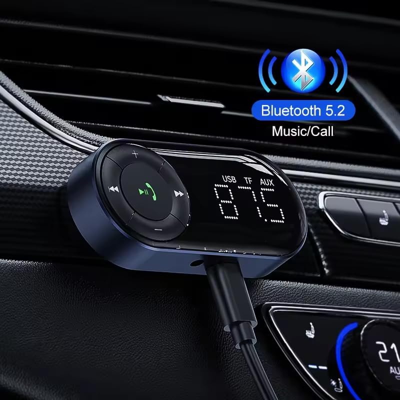 Trasmettitore FM E Ricevitore Bluetooth Auto - Display LED, AUX, MicroSD, Vivavoce, USB-C - Foto 6