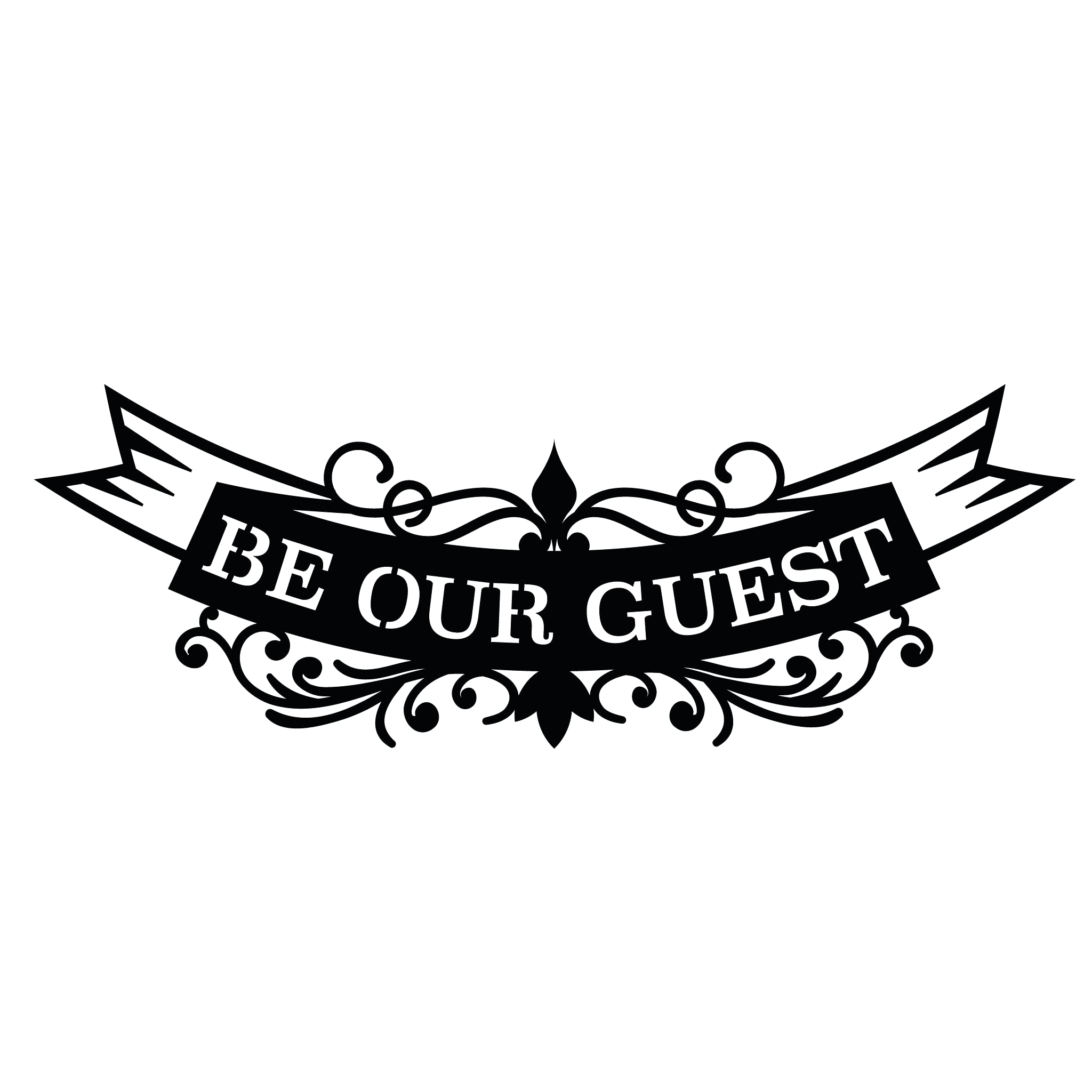 Steelmonks Be Our Guest - Una splendida targa in metallo da parete per tutti la tranquillità (45 cm, acciaio inox)