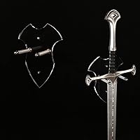 Vista 9 de Soporte vertical de acrílico para espada, para 1 espada, katana o hacha, soporte resistente para espada para pared, exhibición de espada samurái
