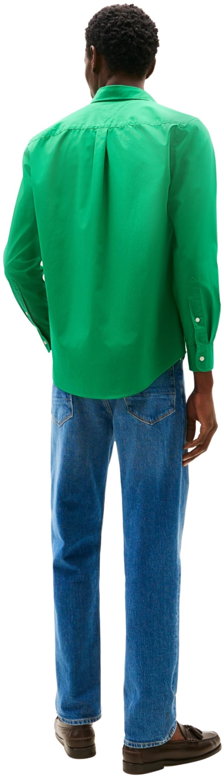 Tommy Hilfiger Herren Hemd Flex Poplin Solid Regular Fit, Grün (Olympic Green), M – Ansicht 2