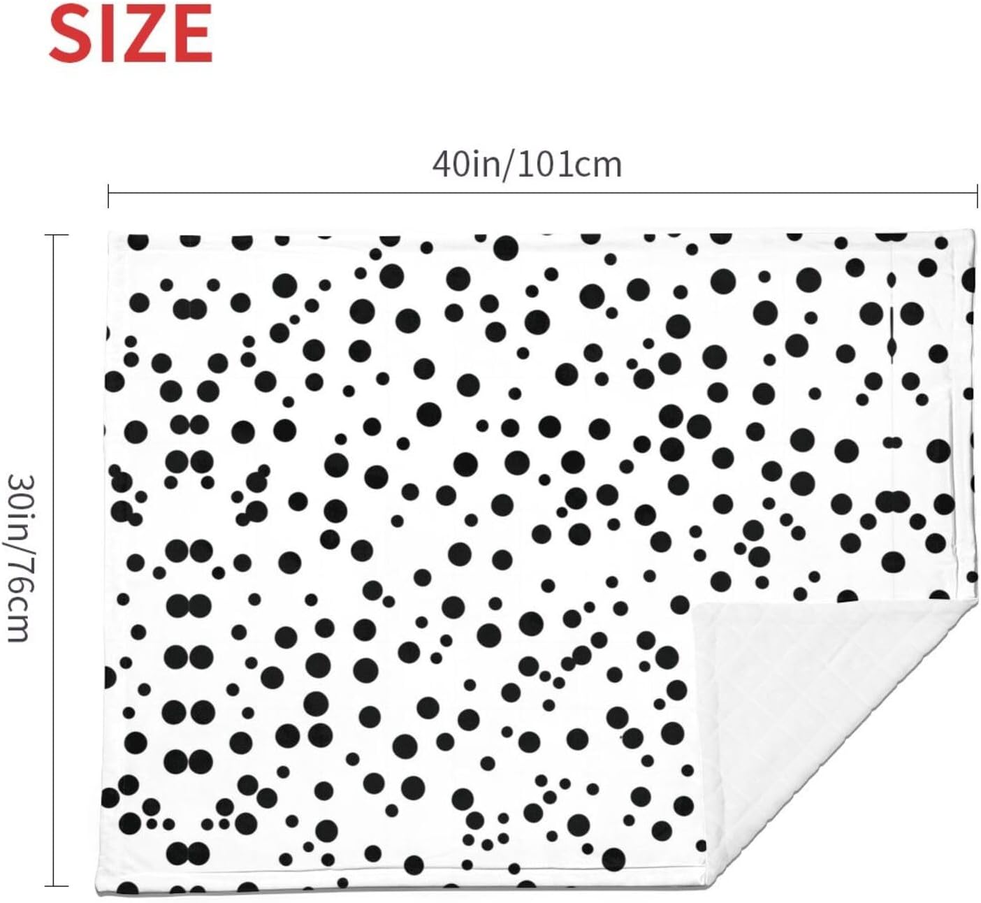 Black and White Polka Dot Super Soft Baby Blanket, 30 * 40 inch Baby, Children's Cover Blanket Soft and Breathable Baby Swaddle Blanket