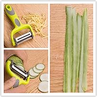 Vista 4 de Pelador para cocina, peladores multifunción 2 en 1, pelador Julienne + pelador dentado, pelador de manzana, pelador de verduras, zanahoria, patata