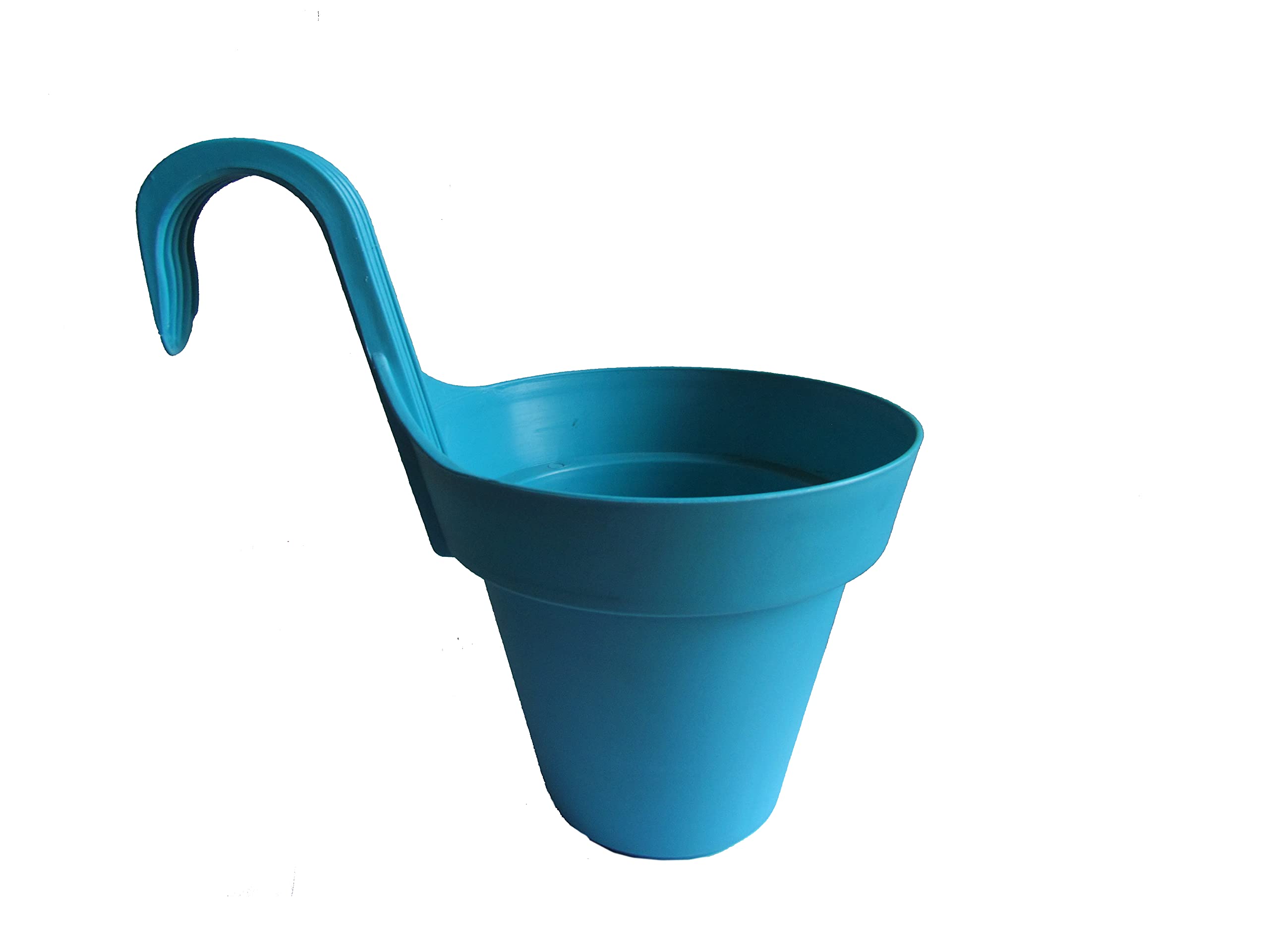 Garden Art (Buy 1 Get 1 Free Plastic Hook/Hanging Pot Flower Planter for Balcony Railing,Wall Hanging Medium Small,Vertical Hook for Home Gardening (Size- 28 X 20 X 20 cm) FT-1117-1Blue