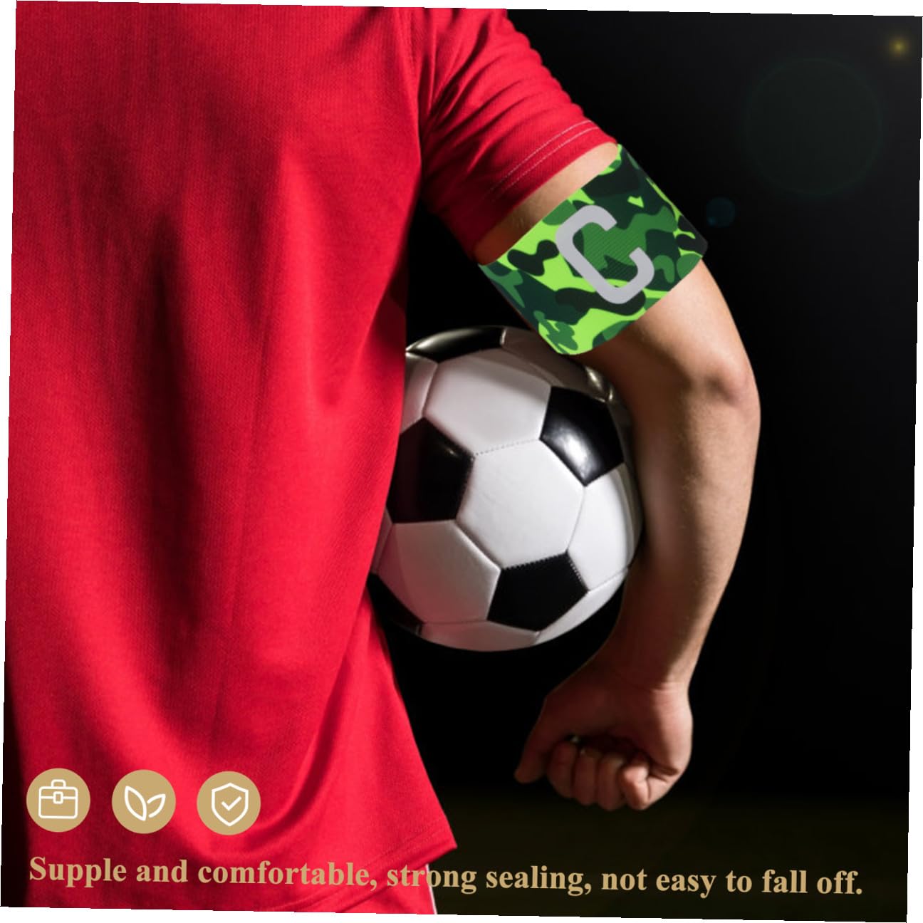 INOOMP 15pezzi Fasce Calcio Resistenti All Usura Bracciali Professionali Per Armbands Regolabili Per Partite Di Calcio Da Arancione