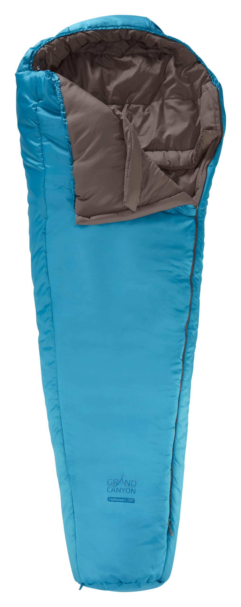 GRAND CANYON Schlafsack Fairbanks 190 SACCO A Pelo A MUMMIA – Caldo sacco a Pelo a mummia per 3 stagioni Con Fondo impermeabile per campeggio e attività all'aperto Caneel Bay, Einheitsgrösse