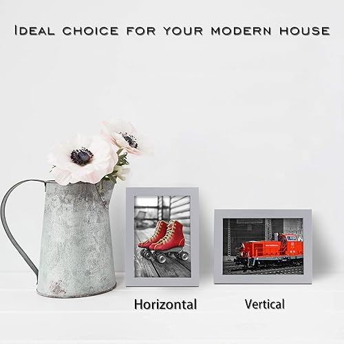 Vista 101 de Egofine Portarretratos de 9 x 12 pulgadas hecho de madera maciza con plexiglás, fotos de 5 x 7/6 x 8 con paspartú o de 9 x 12 pulgadas sin paspartú