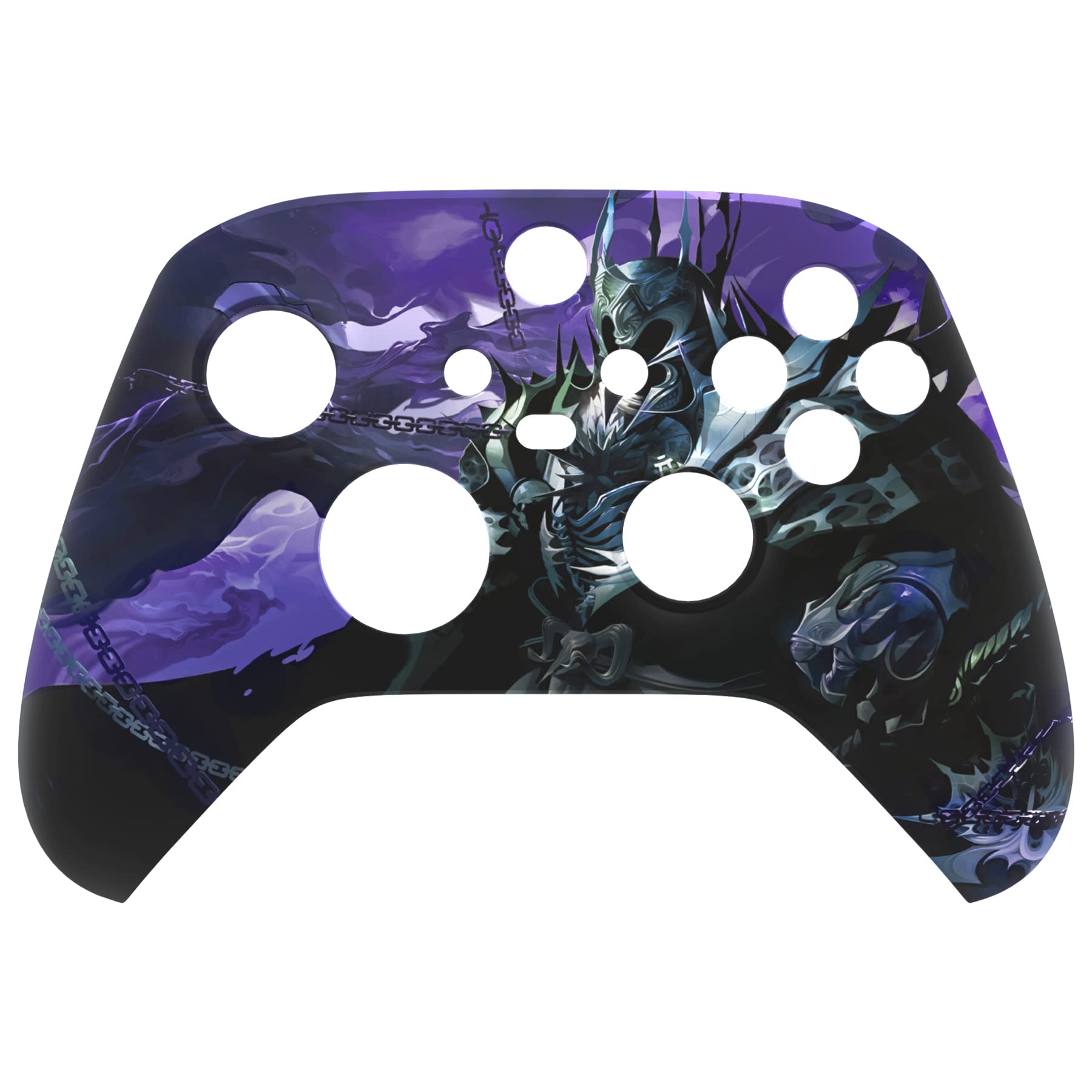 eXtremeRate Custodia Cover per Xbox Series X S Controller Joystick,Scocca Copertura Frontale Shell Ricambio per Xbox Core Controller Wireless Model 1914-Cavaliere del Caos