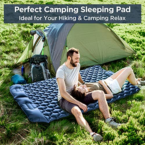 Homca Sleeping Pad For Camping, Camping Mattress (79''X47''), Ultralight Waterproof Self Inflating Sleeping Pad With Pillow Built-In Foot Pump For Tent, Hiking, Camp, Travel #TOP5