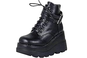 Fashionable Women's Platform Lace Up Boots