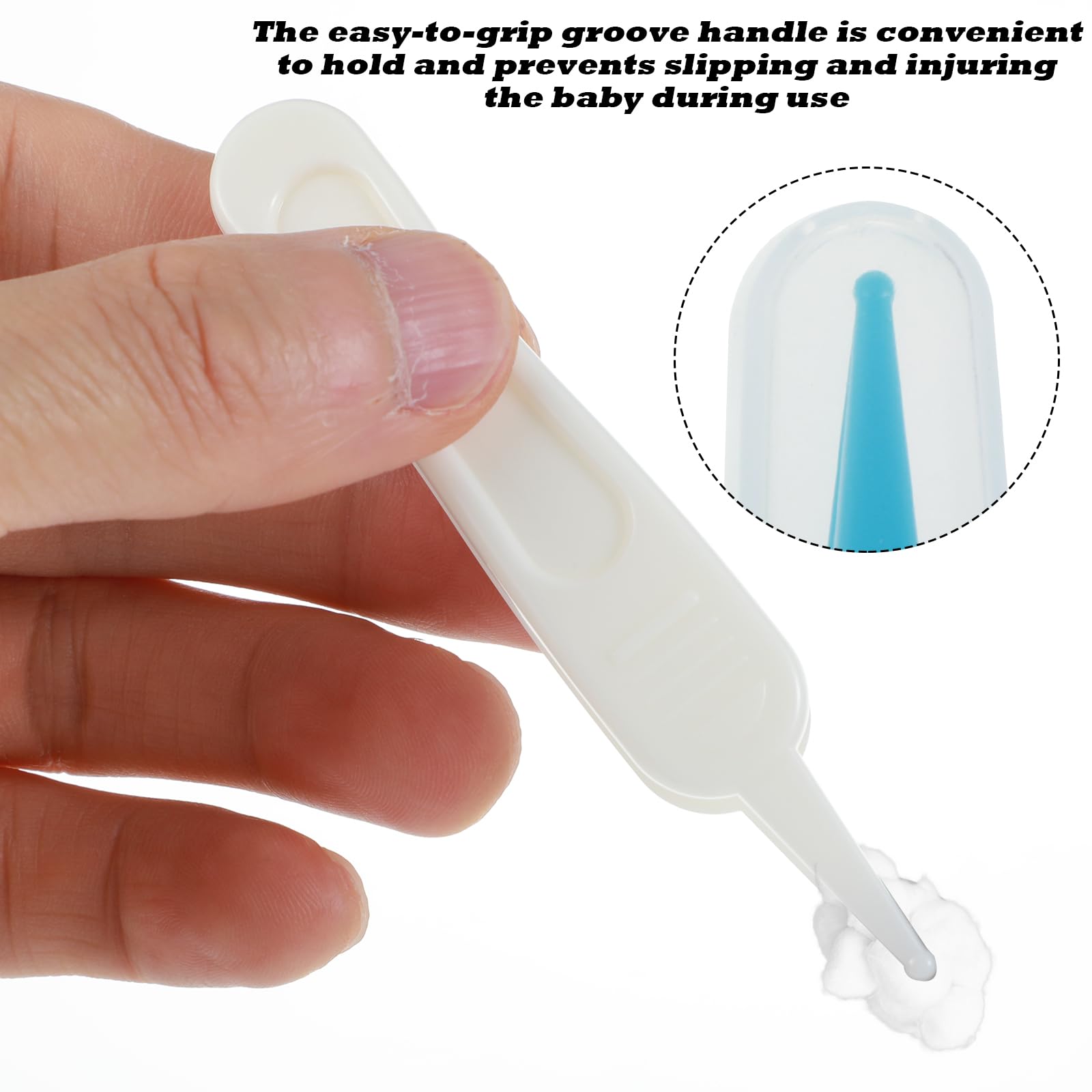 Lot de 5 pinces de nettoyage du nez, 5 couleurs pour bébé avec tête ronde, pince efficace pour nettoyer les oreilles, le nombril