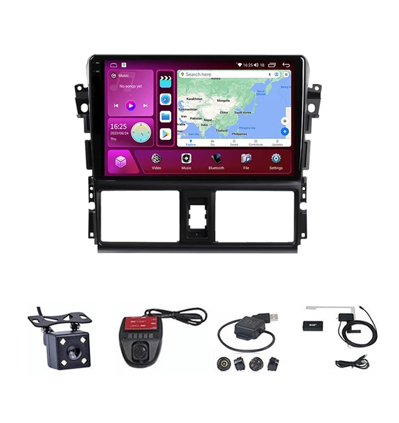 Autoradio Android Toyota Vios Yaris 2014-2016 écran tactile 10 pouces