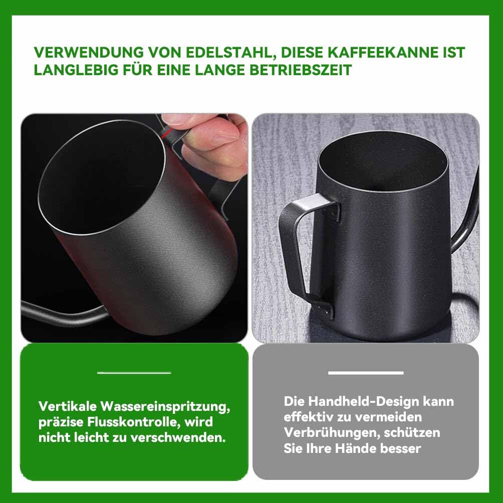 Innaffiatoio 350 Ml In Acciaio Inox Nero - Beccuccio Lungo A Collo Di Cigno Per Piante Grasse E Bonsai Da Interno
