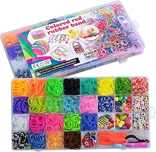 Rubber Band Bracelet Kit Loom Bracelet Making Kit for Kids Rubber Bands Refill Loom Set Rubber Bands for Bracelet Making Kit