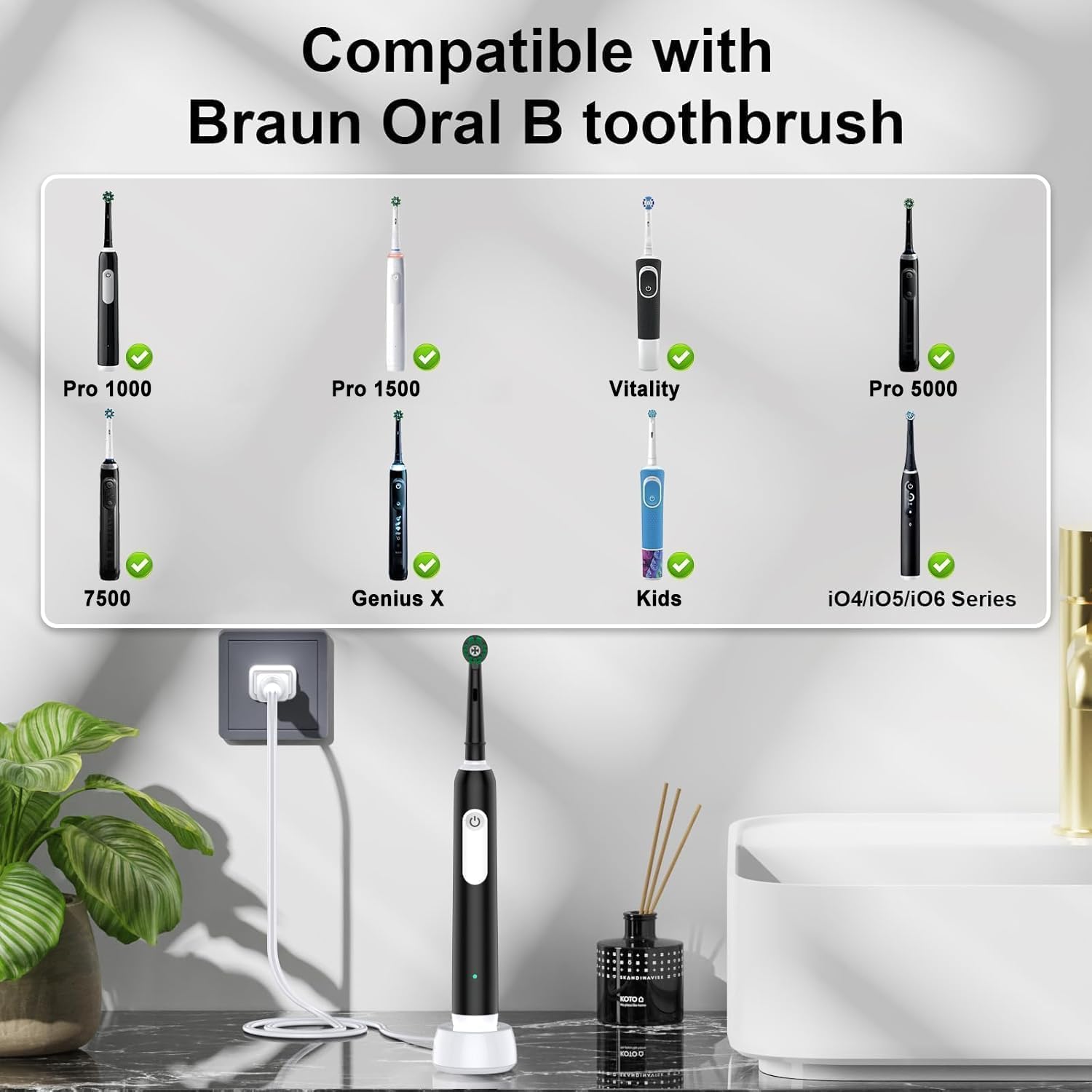 Amazon.com: Replacement Charger Base Compatible with Oral B