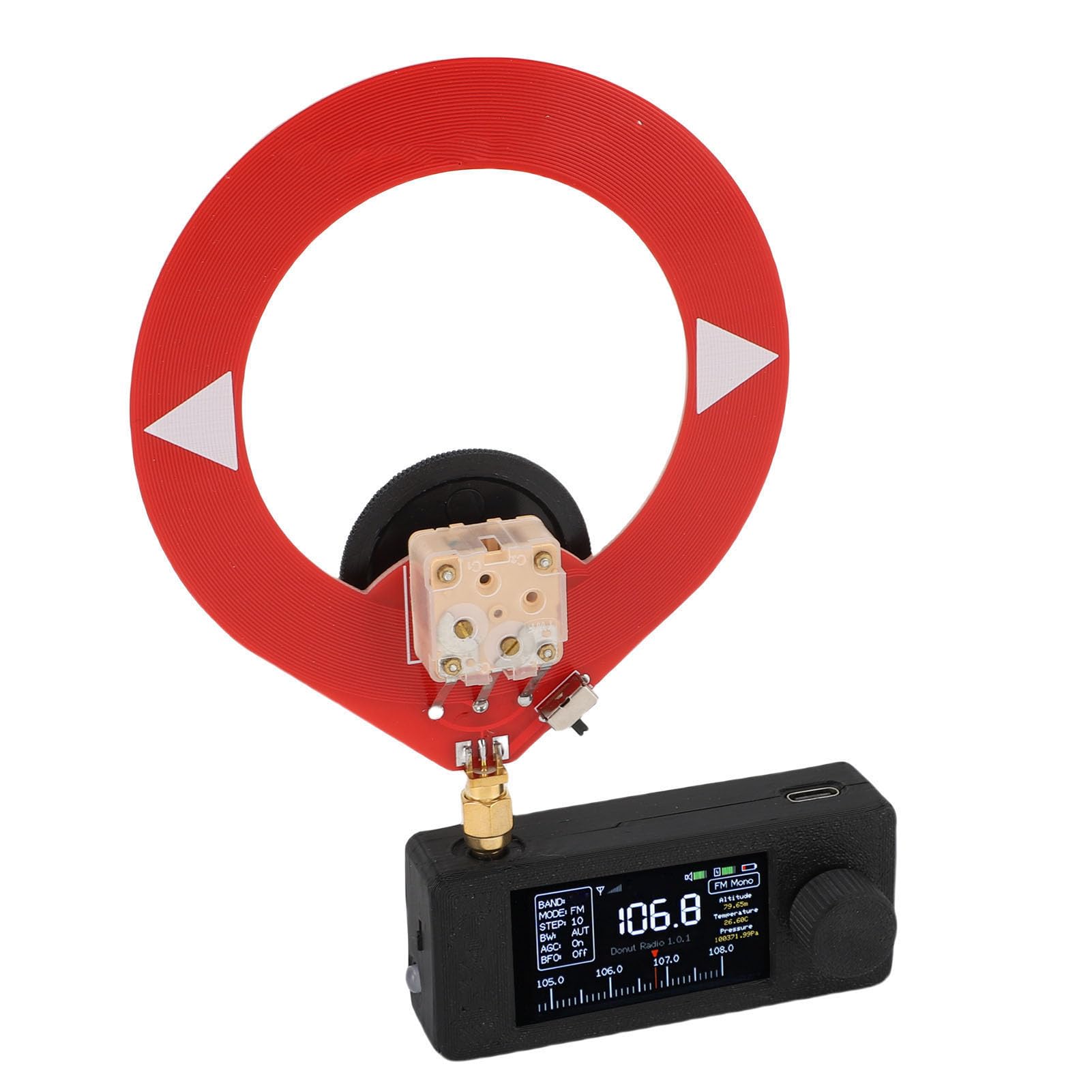 GOWENIC Radio de Bolsillo, Radio de Transistores USB SI4732 Am FM LSB con Pantalla a Color de 1,9 Pulgadas y Linterna LED, para Uso Diario en Viajes