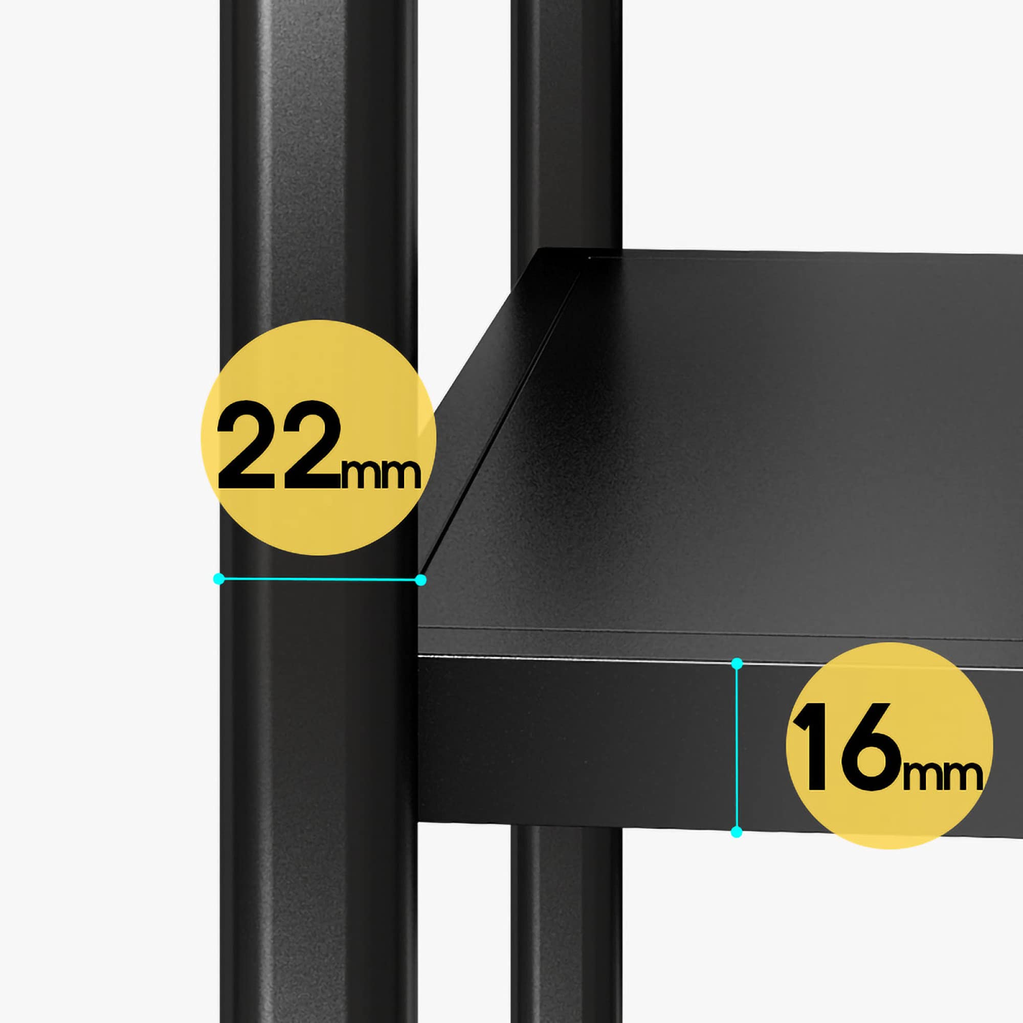 Scaffali pieghevoli Sto a 4 ripiani con ruote, espositore in metallo, unità versatile per soggiorno e ufficio, nero, 117 x 45 x 40 cm