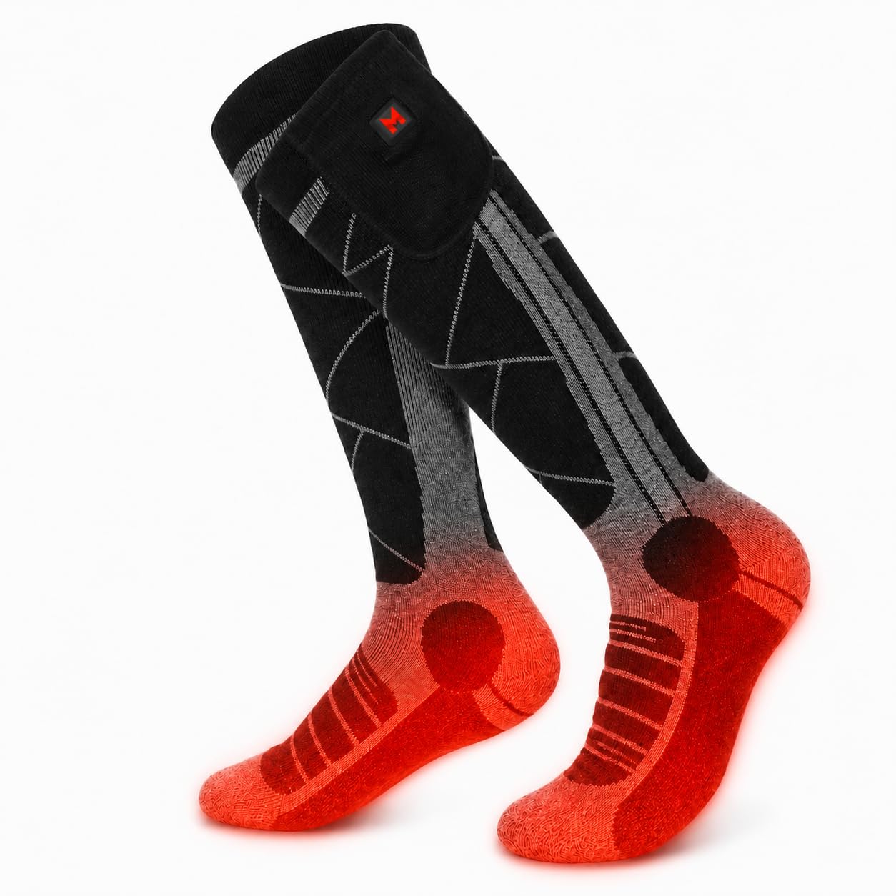 Chaussettes chauffantes pour homme et femme avec batterie de 6000