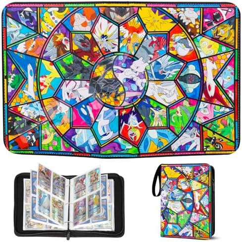 Classeur Carte,Capacité de 50 pages de 400 Cartes, Porte Cartes,O...