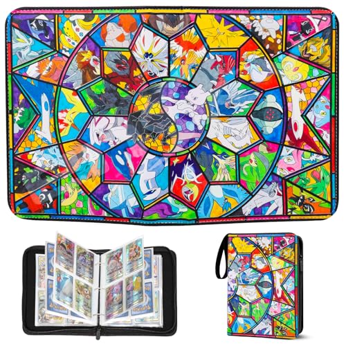 Classeur Carte Pokemon,50 Pages Classeur Carte,400 Poches Cartes Album Porte Cartes,Portable Imperméable Album de Collection pour Carte,Un Cadeau Les garçons et Les Filles (CM400)